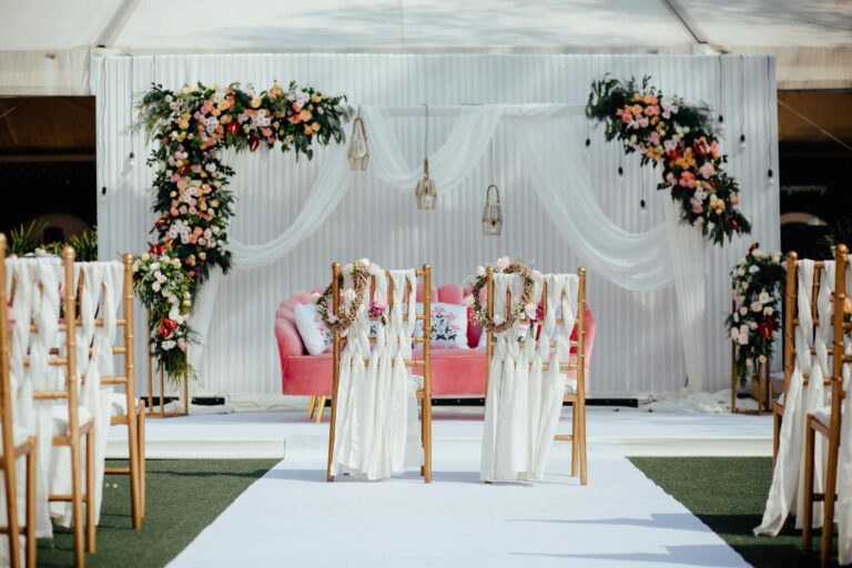 Beautifully Decorated Outdoor Wedding Venue 