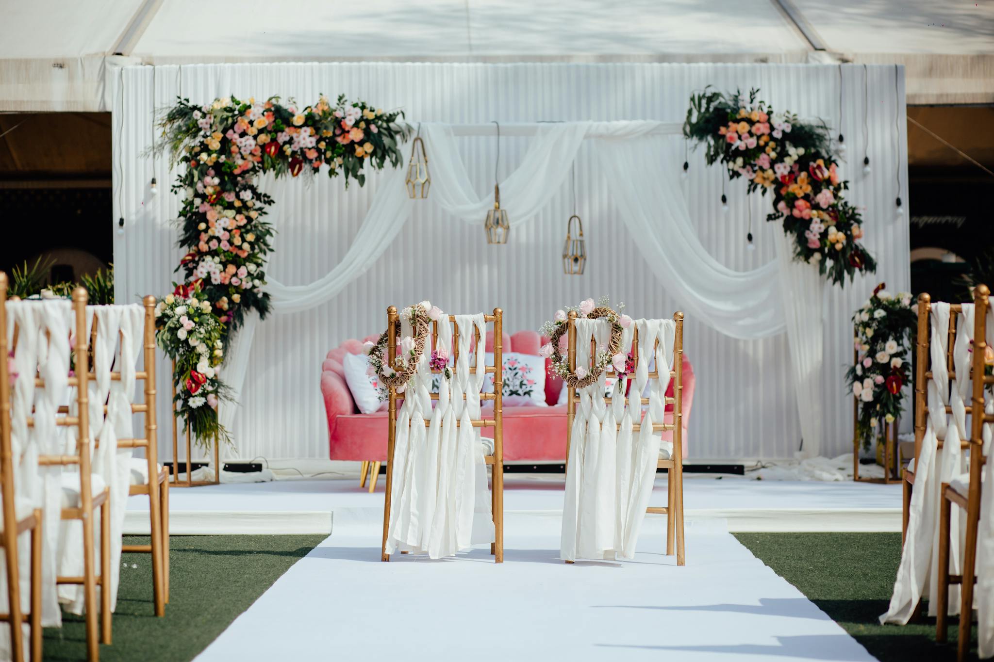 Beautifully Decorated Outdoor Wedding Venue