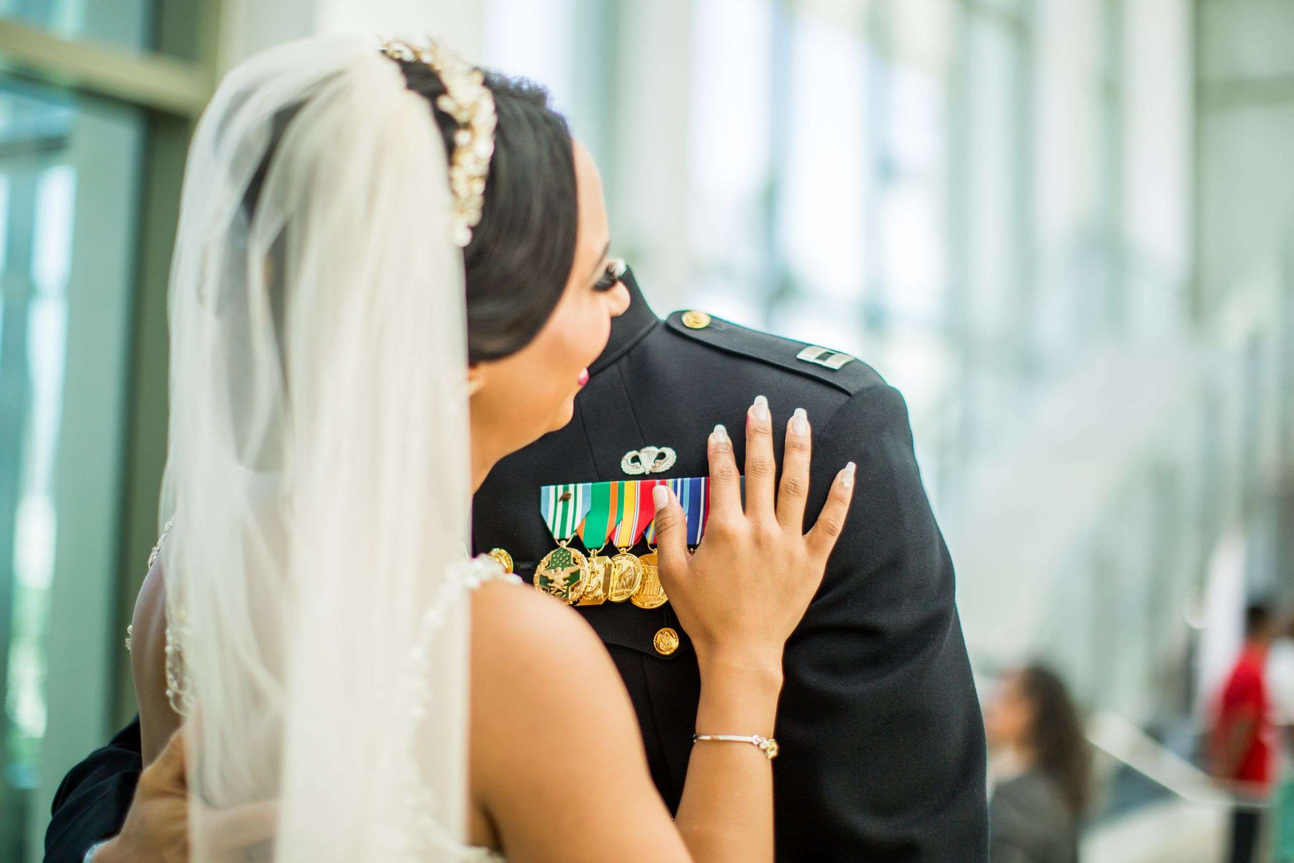 Military service member and spouse planning their marriage and wedding in Arizona